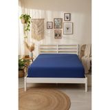 Comfort Craft Çift Kişilik Penye Lastikli Çarşaf - %100 Pamuk - 160 x 200 cm - Lacivert - 180x200