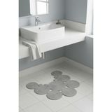 Comfort Craft Jüt Çift Taraflı Yıkanabilir Klozet Örtüsü - Geometrik Desenli Banyo Paspası (36X50 Cm) - Gri