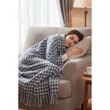 Comfort Craft Pamuklu Balkon ve Koltuk Battaniyesi - 130X170 cm Yumuşak Dokulu Şal - 130 x 170 cm - Koyu Mavi