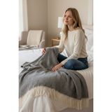Comfort Craft Pamuklu Balkon ve Koltuk Battaniyesi - 130X170 cm Yumuşak Dokulu Şal - 130 x 170 cm - Siyah