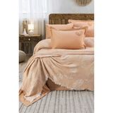 Comfort Craft Premium %100 Pamuk Müslin Pike Takımı - 6 Parça 8 Renk Seçeneği - 240X246 cm Nakışlı Yatak Örtüsü - 240 x 246 cm - Somon