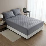 Comfort Craft Sıvı Geçirmez Yatak Koruyucu Alez - Micro Kapitone Fitted Full Kenar Lastikli - Sessiz ve Nefes Alan - 100 x 200 cm - Gri
