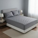Comfort Craft Sıvı Geçirmez Yatak Koruyucu Alez - Micro Kapitone Fitted Full Kenar Lastikli - Sessiz ve Nefes Alan - 180 x 200 cm - Gri