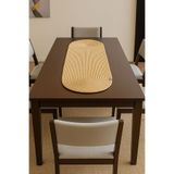 Comfort Craft Yıkanabilir Hasır Runner 33x100 cm - Oval Jüt Görünümlü Örme Masa Örtüsü - Bohem & İskandinav