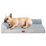 Comfort Expression Köpek Yatağı Orta Boy Köpek, Orta Köpekler için Ortopedik Köpek Yatağı, Çıkarılabilir Yıkanabilir Kapaklı ve Kaymaz Tabanlı Su Geçirmez Köpek Yatağı (Orta, Gri)