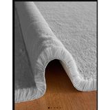Comfort Halı Gri Tüylü Banyo ve Salon Halısı, Kaymaz Tabanlı, Makinede Yıkanabilir, Micro Polyester, 45x75 cm