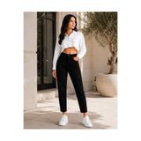 comfort jeans Siyah R53 Kadın Yüksek Bel Mom Jean Kot Pantolon