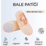 Comfort Line Profesyonel Bale Patiği –çocuk & Yetişkin |pamuk,kaymaz Taban, Esnek | Bale Ayakkabısı - Somon