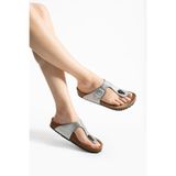 COMFORT OF PANTOFOLE Gümüş parmak arası terlik