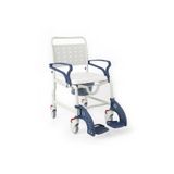 Comfort Plus Banyo Tuvalet Sandalyesi Lacivert|Soft Minderli,4 Frenli Teker,Paslanmaz Gövde DM-8088C