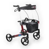 Comfort Plus Rolatör Yürüteç Bordo | Alüminyum Şase, Katlanabilir Frenli 8'' Tekerlekli, Oturaklı ve