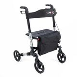 Comfort Plus Rolatör Yürüteç Gri | Alüminyum Gövde, Katlanabilir, Oturmalı, Frenli ve Dolgu Tekerlek