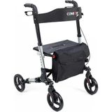Comfort Plus Rolatör Yürüteç Gri | Alüminyum Gövde, Katlanabilir, Oturmalı, Frenli ve Dolgu Tekerlekli DM-9102