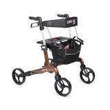 Comfort Plus Rolatör Yürüteç Kahverengi | Carbon Fiber Şase, 8” Tekerlekli, Katlanabilir Hafif Yapı, Oturaklı Ve Sepetli