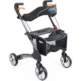 Comfort Plus Rolatör Yürüteç | Karbon Desenli Alüminyum Gövde, 7'' Pvc Tekerlekli, Katlanabilir ve Frenli DY049147L