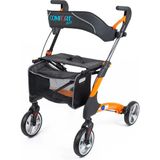 Comfort Plus Rolatör Yürüteç Turuncu | Alüminyum Gövde, 7'' Pvc Tekerlekli, Katlanabilir ve Frenli DY049147L