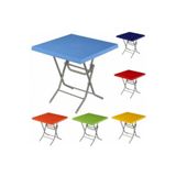 Comfort Romanoset 75x75 Cm Metal Ayaklı Katlanır Plastik Kare Balkon Ve Bahçe Masası