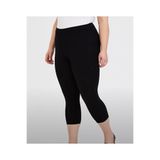 COMFORT SECRET Capri Büyük Beden Kadın Tayt Siyah Pamuklu Etek Altına Uygun