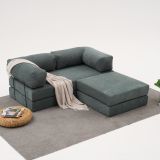 Comfort Serisi Yataklı Mini Köşe Koltuk, Yeşil