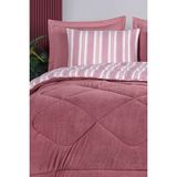 Comfort Set Yeni Nesil Wellsoft Yorganlı 2 Parça Tek Kişilik Soft Line Bordo - 155 x 215 cm