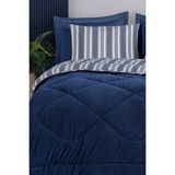 Comfort Set Yeni Nesil Wellsoft Yorganlı 2 Parça Tek Kişilik Soft Line Lacivert - 155 x 215 cm