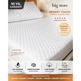 Comfort Sıvı Geçirmez Alez %100 Pamuk Sessiz Yatak Koruyucu (Desert Touch Paket) - 100 x 200 cm - Beyaz