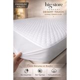 Comfort Sıvı Geçirmez Alez %100 Pamuk Sessiz Yatak Koruyucu (Desert Touch Paket) - 160 x 200 cm - Beyaz