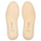 Comfort Slim Hakiki Deri Ayakkabı Tabanlığı, Nefes Alabilen, Terletmeyen, Konforlu Iç Tabanlık, Üstü Hakiki Deri, Altı Yüksek Yoğunluklu Darbe ve Şok Emici Ortotex Sünger (Naturel, 36-37)
