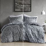 Comfort Spaces Kraliçe Yorgan Seti - Her Mevsim için Gri Yatak Takımı, Ultra Yumuşak 3 Parça Çift Taraflı Yorgan 2 Eşleşen Yastık Kılıfı, Bakımı Kolay, Makinede Yıkanabilir, Tam/Queen