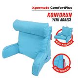 Comfortplus Tv Yastigi Kollu Okuma Yastigi, Sirt Destek Yastigi, Ucgen Yastik, Bel Yastigi Mavi
