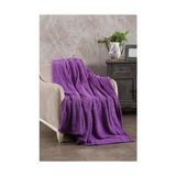 Comfy | Çizgili Wellsoft Tv Battaniyesi 110X180 cm Mor - 2328M