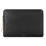 Comfyable 13 inç MacBook Pro 2022-2018 (M2 A2338 M1 A2251 A2289) ve MacBook Air M3 2024 A3113 M2 2022 A2681 M1 2020 ile Uyumlu İnce Dizüstü Bilgisayar Kılıfı, PU Deri Çanta Su Geçirmez Kılıf Siyah