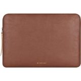Comfyable 13 inç MacBook Pro M2 M1 ve MacBook Air 13 M3 M2 M1 ile Uyumlu İnce Dizüstü Bilgisayar Kılıfı, PU Deri Çanta Su Geçirmez Kılıf Kılıf, Kahverengi