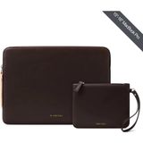 Comfyable 13" MacBook Air Laptop Kılıfı ve Aksesuar Çantası - M1/m2/m3/m4/m5 Uyumlu, Suya Dayanıklı - Acı Kahve