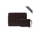 Comfyable 15"/16" MacBook Air/Pro Suya Dayanıklı Laptop Kılıfı ve Aksesuar Çantası - M1/M2/M3/M4/M5 Uyumlu - Çikolata