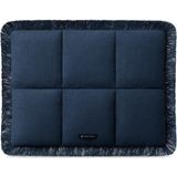 Comfyable Puffy Laptop Kılıfı 13”–16” – MacBook Air & Pro Uyumlu, Püsküllü Keten Dokulu, Mıknatıslı Yumuşak Koruma - Gece Mavisi - Gece Laciverti