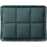 Comfyable Puffy Laptop Kılıfı 13”–16” – MacBook Air & Pro Uyumlu, Püsküllü Keten Dokulu, Mıknatıslı Yumuşak Koruma - Ördek Yeşili - Koyu Yeşil