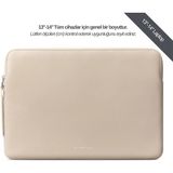 Comfyable Suya Dayanıklı 13"-14" MacBook Air/Pro Laptop Kılıfı - M5/M4/M3/M2/M1 Uyumlu - Bej - Koyu Bej