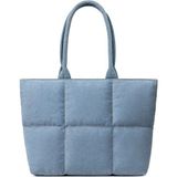 Comfyable Suya Dayanıklı Askılı Puffy Laptop/Tablet Tote Çanta - Denim - Mavi