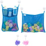 Comfylife 2 x file banyo oyuncak düzenleyici + 6 ultra güçlü kanca, küvet oyuncak ve banyo için mükemmel ağ, bu çok yönlü düzenleyici çantalar banyo oyuncağını kolaylaştırır, çocuklar, küçük çocuklar ve yetişkinler için 2er-Set Mavi th-1-blue