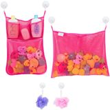 Comfylife 2 x file banyo oyuncak düzenleyici + 6 ultra güçlü kanca, küvet oyuncak ve banyo için mükemmel ağ, bu çok yönlü düzenleyici çantalar banyo oyuncağını kolaylaştırır, çocuklar, küçük çocuklar ve yetişkinler için 2er-Set Pembe th-1-pink