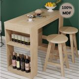 Comiet Çok Amaçlı Mdf Bar Mutfak Masası - Meşe