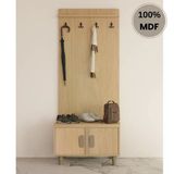 Comiet Karanfil Mdf Ayaklı Tasarım Askılıklı Portmanto Ayakkabılık