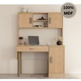 Comiet Karanfil Mdf Kitaplı Dolaplı Çalışma Masası - 120x165 - Açık Ceviz