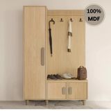 Comiet Karanfil Mdf Raflı Askılıklı Ayaklı Tasarım Portmanto Ayakkabılık