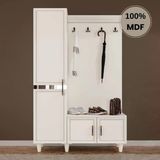 Comiet Kardelen Mdf Raflı Askılıklı Ayaklı Tasarım Portmanto Ayakkabılık