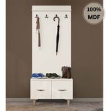 Comiet Menekşe Mdf Ayaklı Tasarım Askılıklı Portmanto Ayakkabılık - Aytaşı