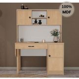 Comiet Meşe Mdf Kitaplıklı Dolaplı Çalışma Masası - 120X165