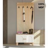 Comiet Papatya Mdf Ayaklı Tasarım Askılıklı Portmanto Ayakkabılık