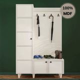 Comiet Zambak Mdf Raflı Askılıklı Ayaklı Tasarım Portmanto Ayakkabılık